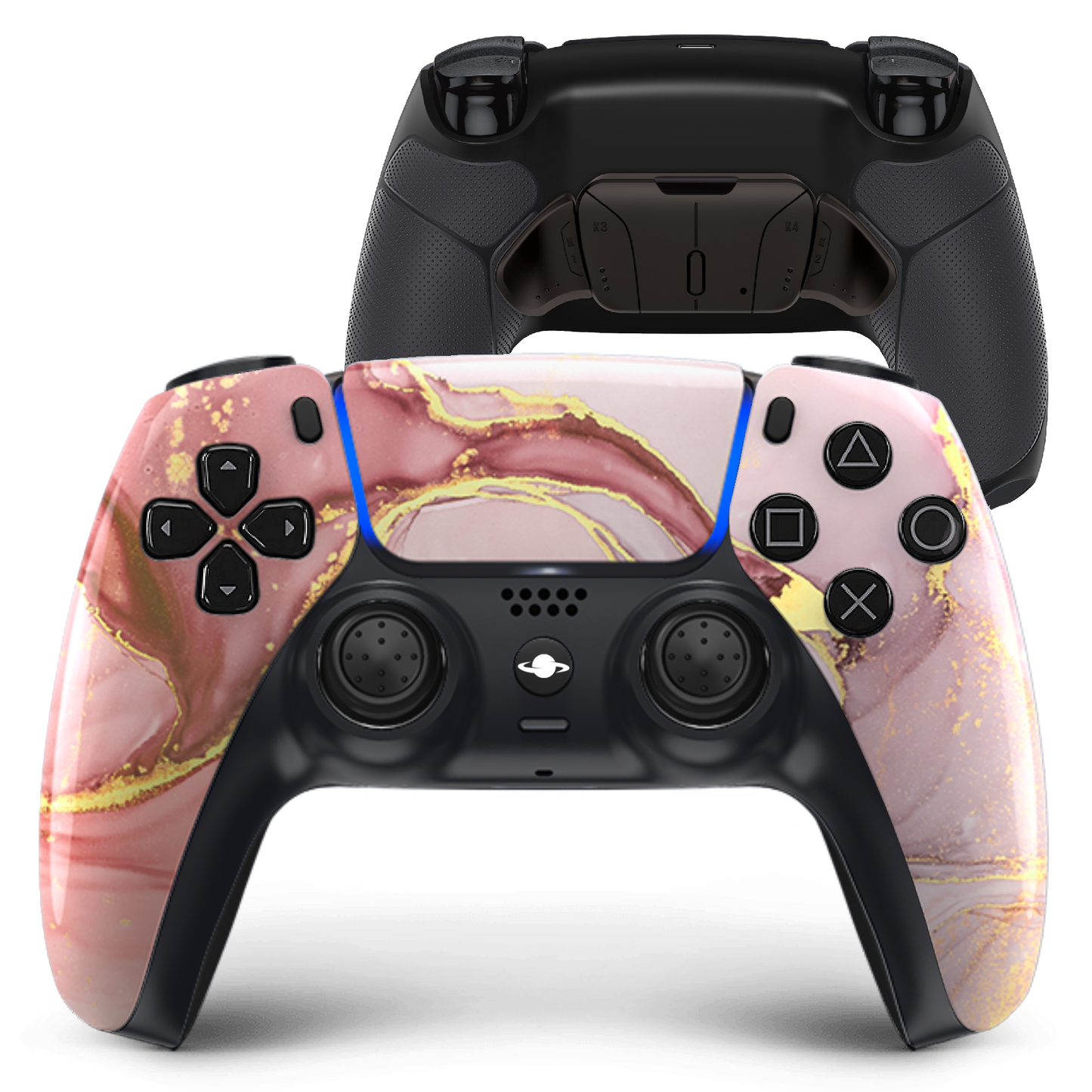PS5 Custom Controller 'Marble Pink-Gold'