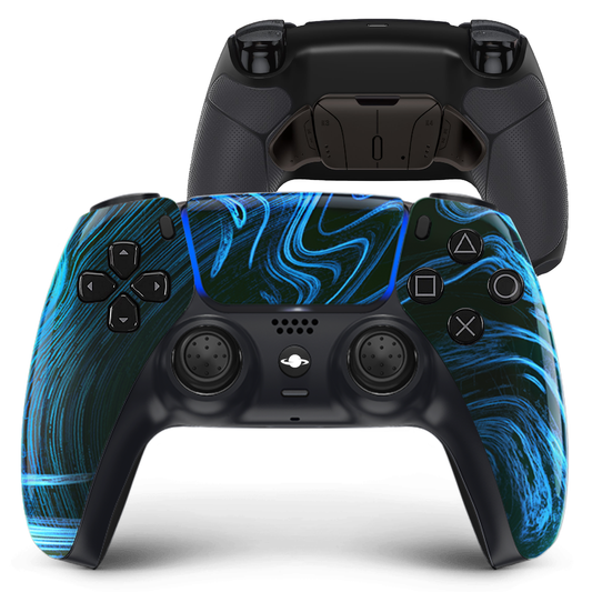 Controlador personalizado de PS5 'Blue Swirl'
